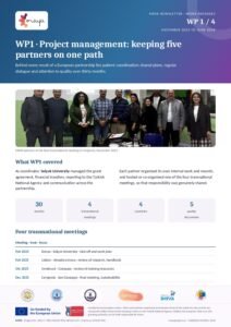 WP1 · Gestione del progetto: cinque partner sullo stesso percorso
