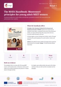 Il Manuale MAYA: principi Montessori per giovani donne adulte NEET